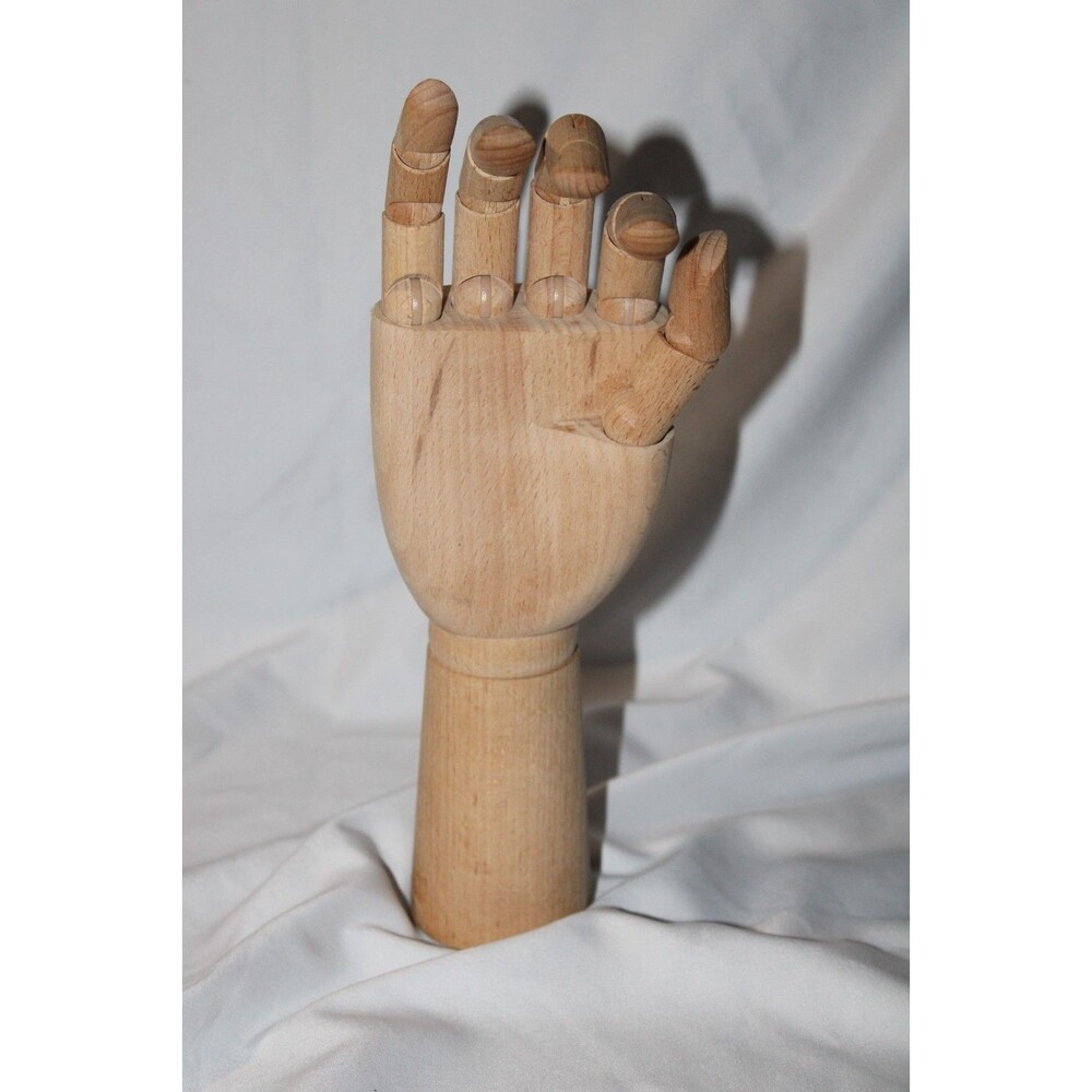 12" Wooden Artists Mannequin Hand Posable Articulated Model Sketching Jewelry
